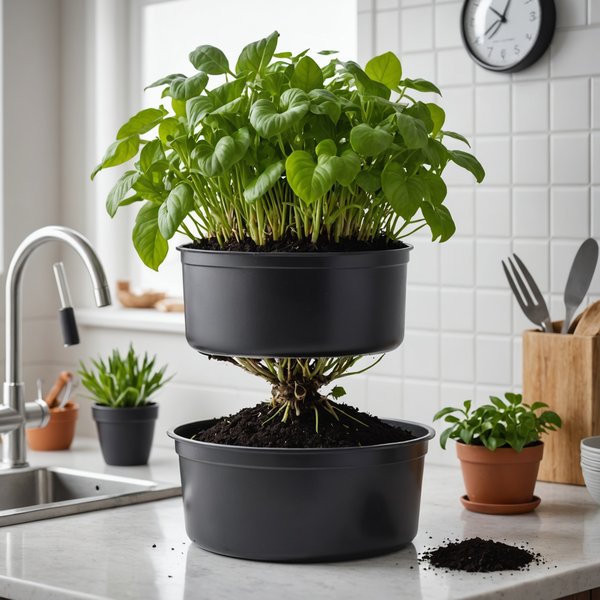 Quelle est la meilleure méthode pour utiliser les déchets de cuisine comme compost pour les plantes d'intérieur ?